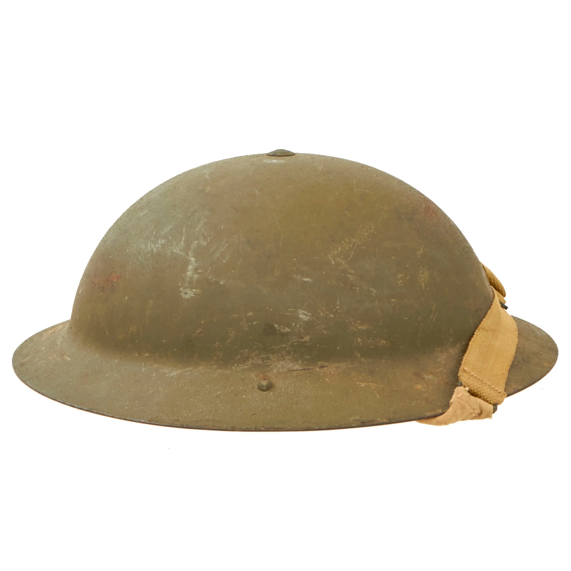 Original Australian WWII Rimless Brodie MkII Steel Helmet with Liner by Commonwealth Steel dated 1942