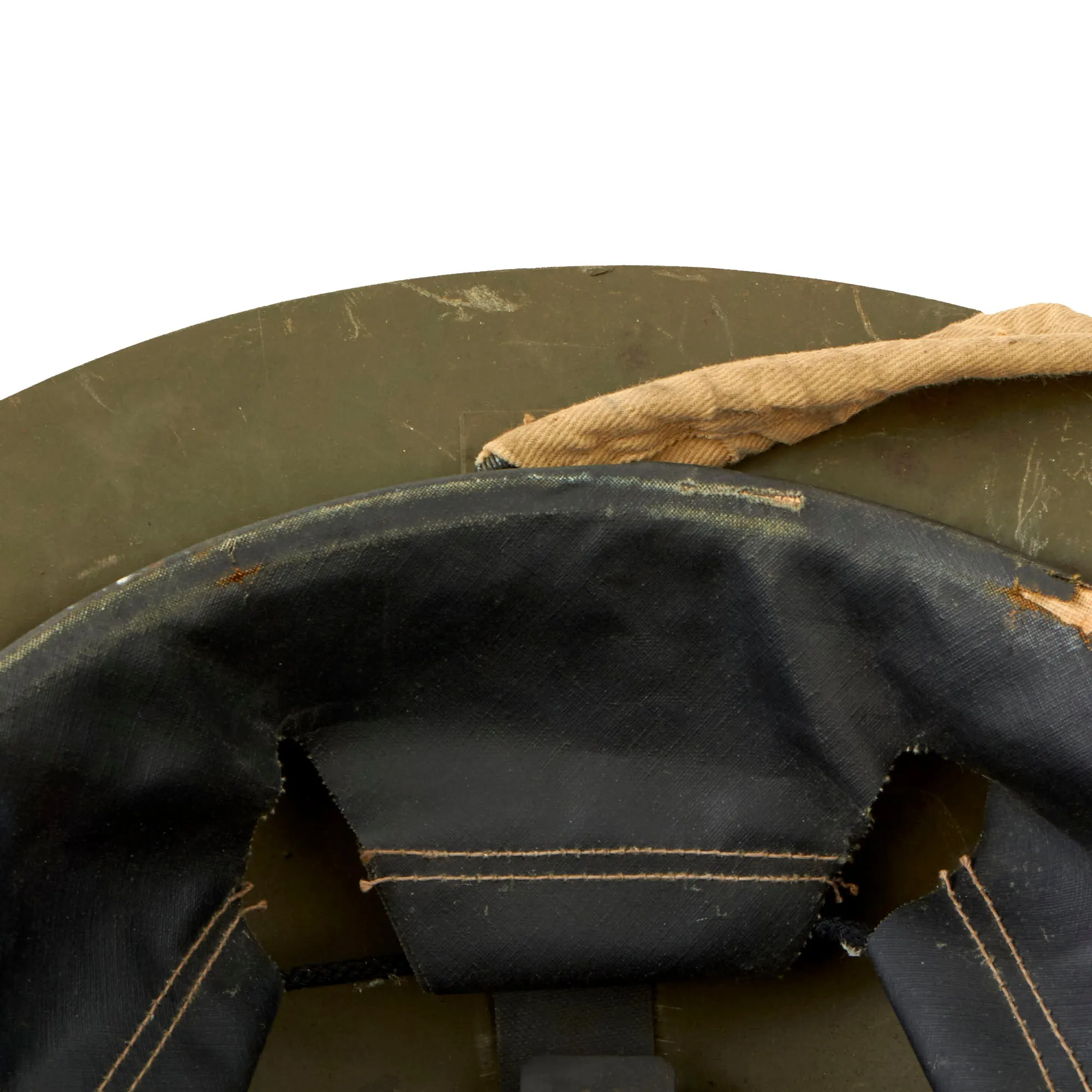 Original Australian WWII Rimless Brodie MkII Steel Helmet with Liner by Commonwealth Steel dated 1942