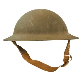 Original Australian WWII Rimless Brodie MkII Steel Helmet with Liner Dated 1942