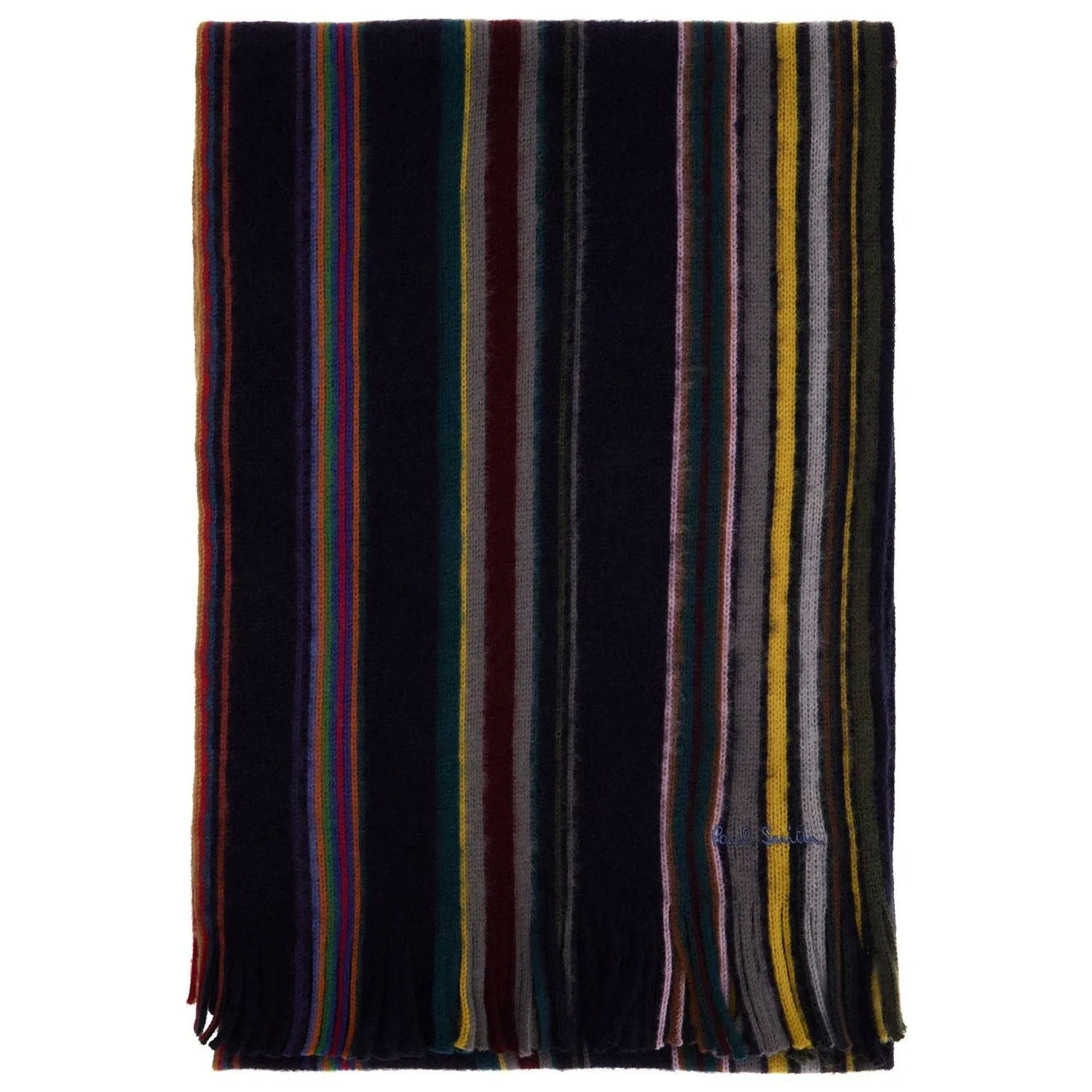 Paul Smith multicolored striped wool scarf