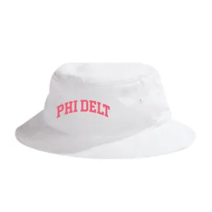 Phi Delt Beach Day White bucket hat