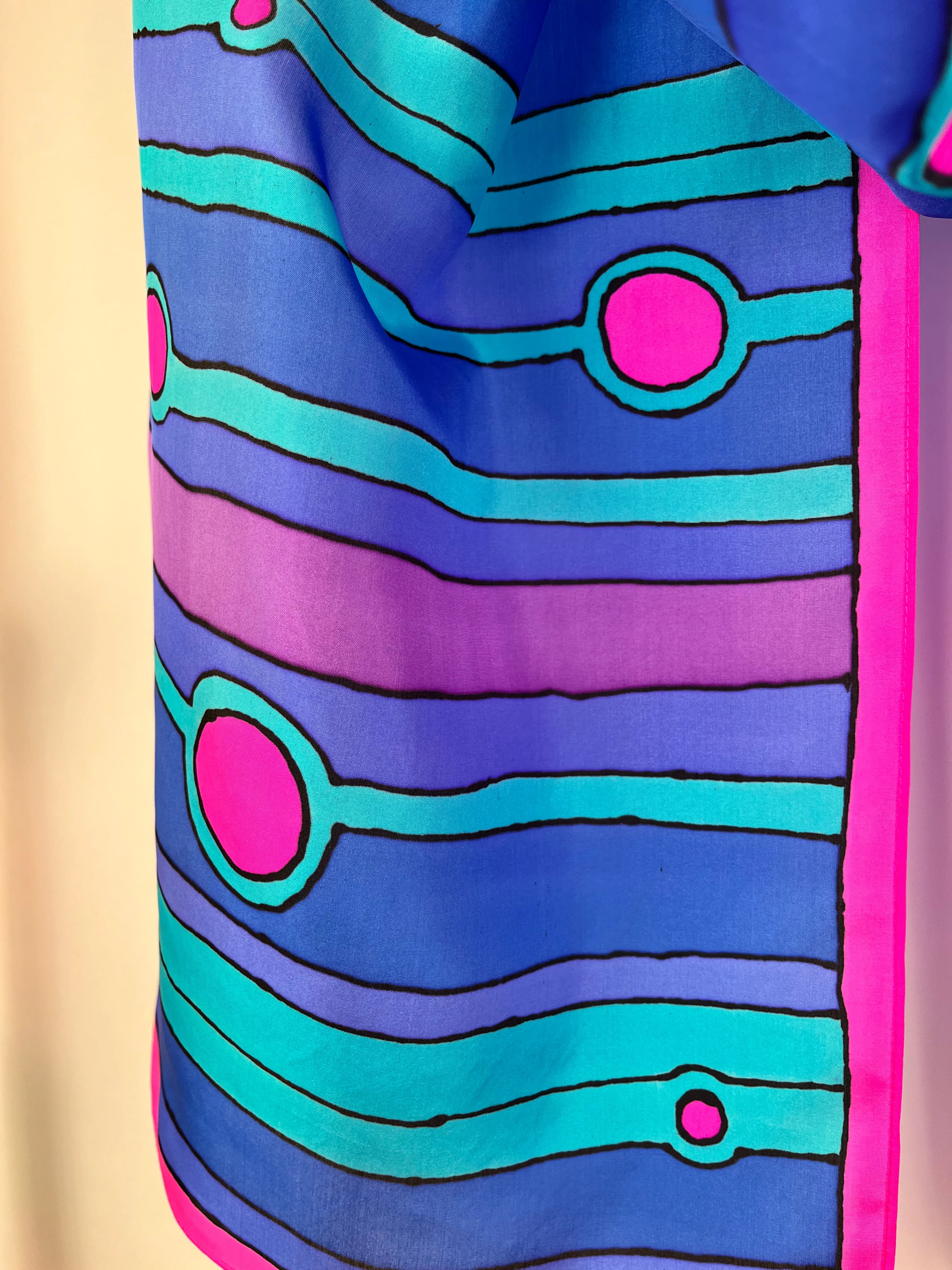 "Abstract Op Art" - Hand-dyed Silk Scarf - $130