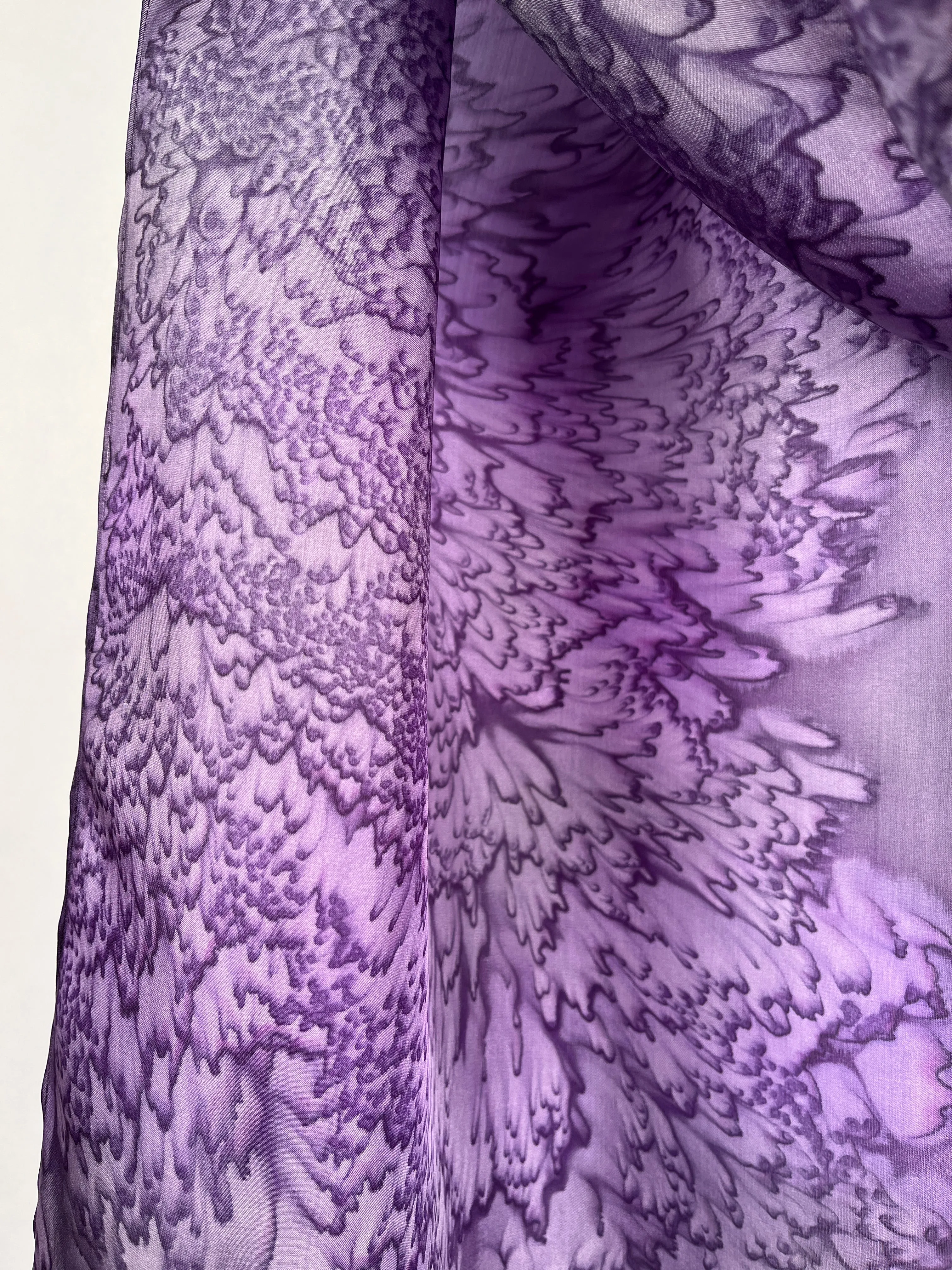 "Purple Mermaid" - Hand-dyed Silk Scarf - $115