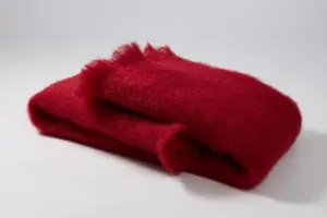 Red Mohair Scarf - Ezcaray, Spain