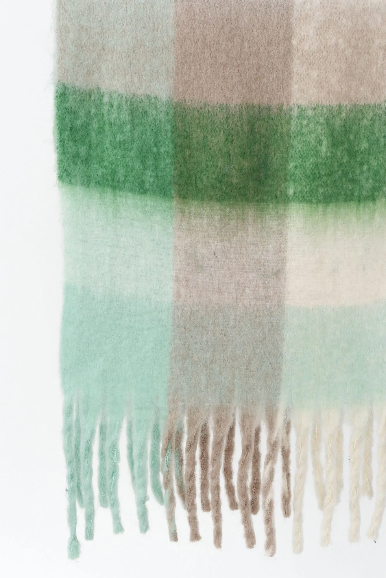 Rois Green Check Scarf