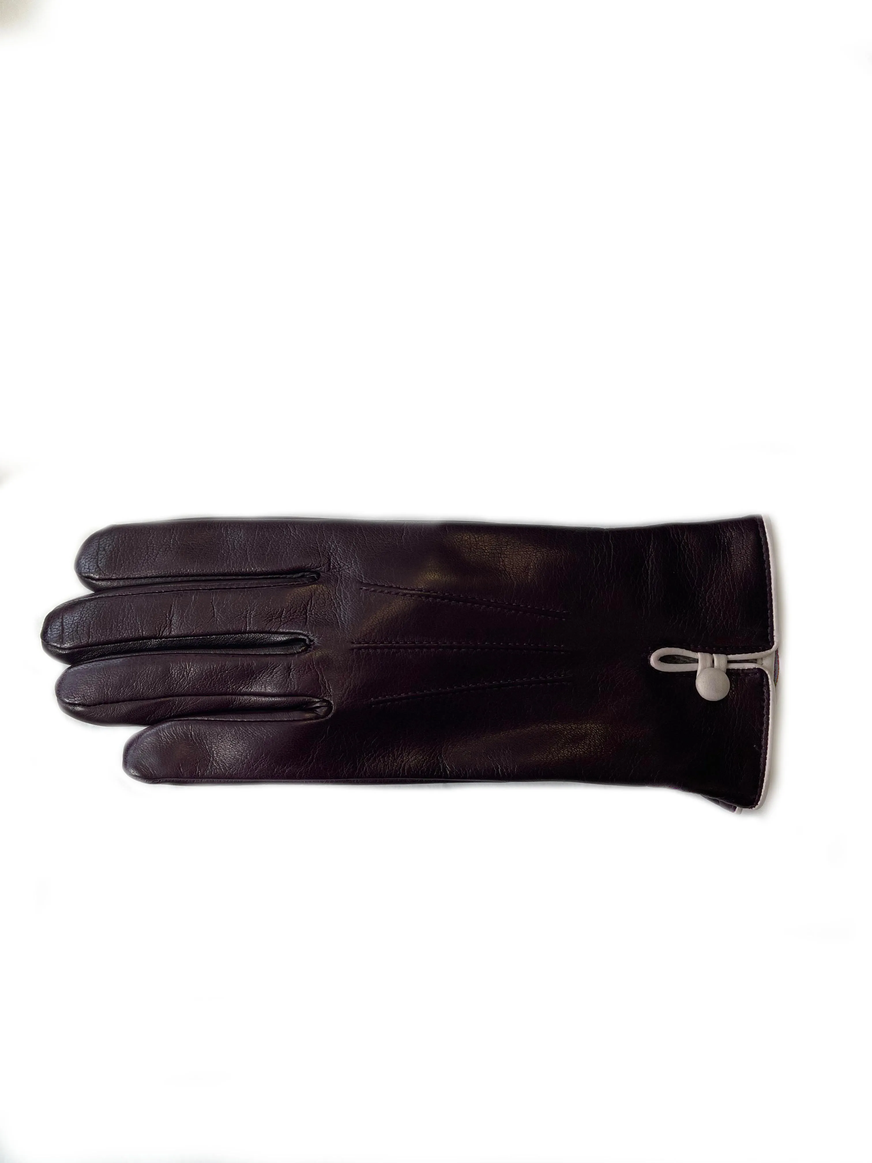 Rosario - Women's Cashmere Lined Contrast Leather Gloves