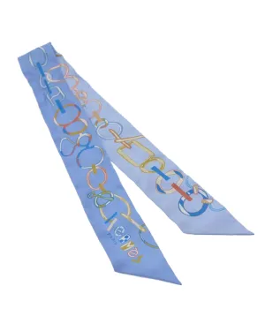 Silk Blue Handle Scarf - A Rank