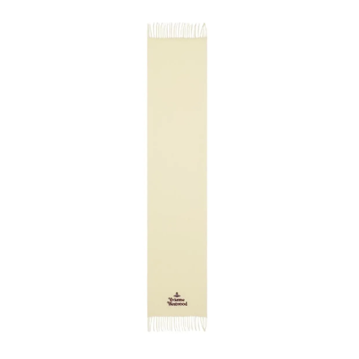 Vivienne Westwood Embroidered Logo White Scarf