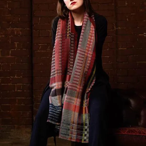 Wallace and Sewell Festival Red Wool Wrap